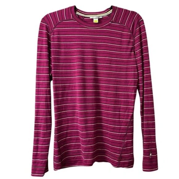 Smartwool Women's Red 100% Merino Wool Baselayer Long Sleeve Top - Size S Small - Picture 1 of 6